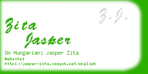 zita jasper business card